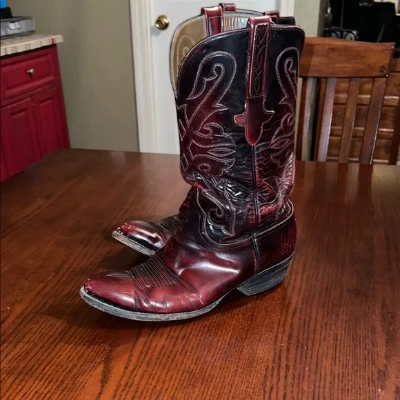 Cherry Red Lucchese Cowboy Boots- Size 10EE
