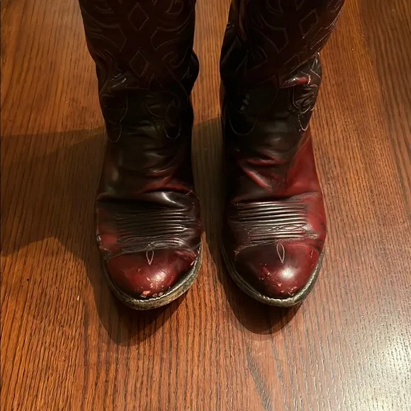 Cherry Red Lucchese Cowboy Boots- Size 10EE