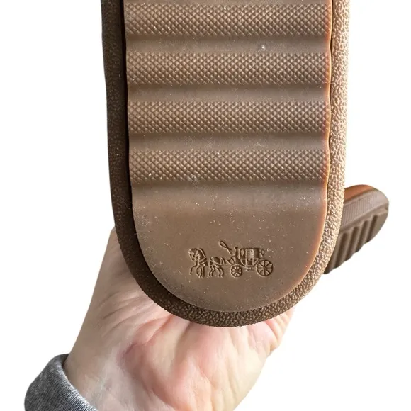Chic Coach Monroe Shearling Lace-Up Boots