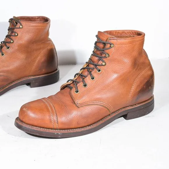 Chippewa 99941 Work Boots, sz 12 D - Made in USA, Light Brown, Vibram Sole
