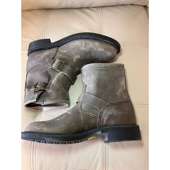 Chippewa Raynard 7&quot; Tan Engineer $230 Work Boot 1901W17 Motorcycle Women's 7.5 M