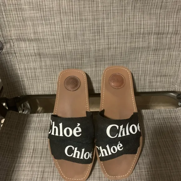Chloe Black and Tan Sandals