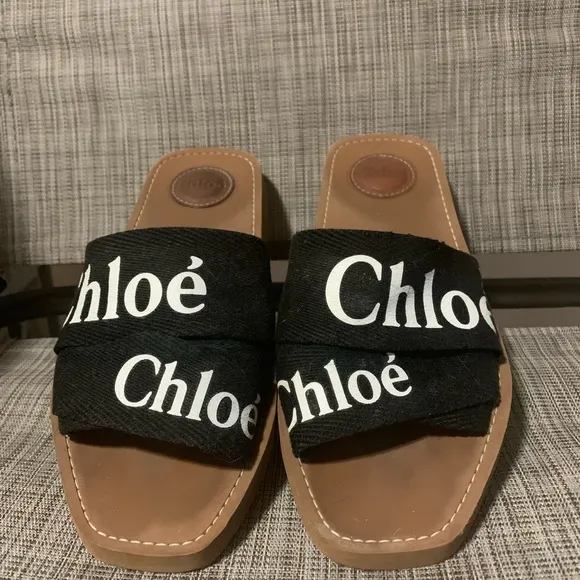 Chloe Black and Tan Sandals