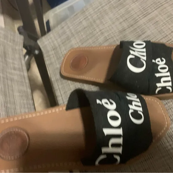 Chloe Black and Tan Sandals
