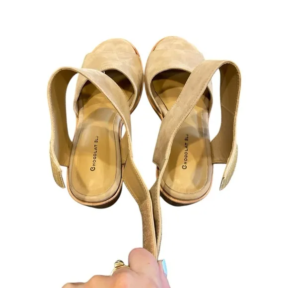Chocolat Blu Beige Sandal Heels