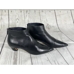Christian Dior RARE Black Leather Pointed Toe Ankle Boots Women’s Size 37