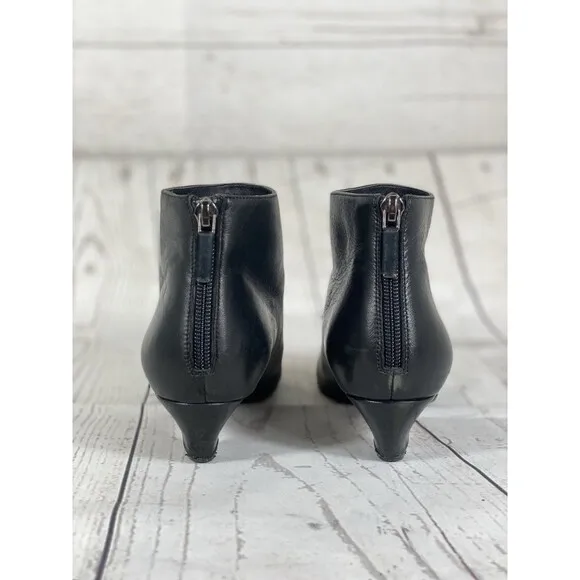 Christian Dior RARE Black Leather Pointed Toe Ankle Boots Women’s Size 37