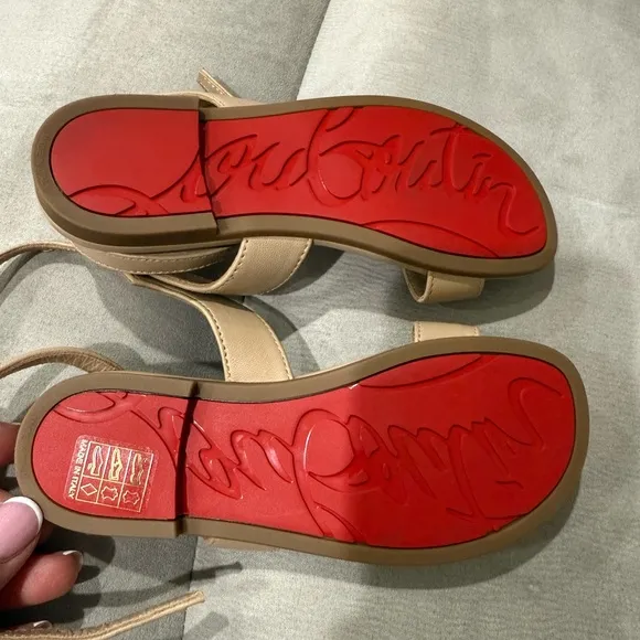 Christian Louboutin Kids Tan Sandals