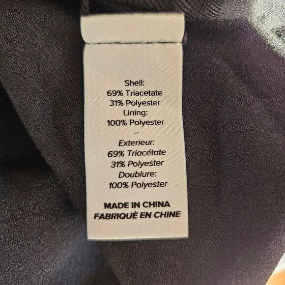 Cinq à Sept Chelsea Contrast Stitch Flattering Wrap Mini Little Black Dress 14