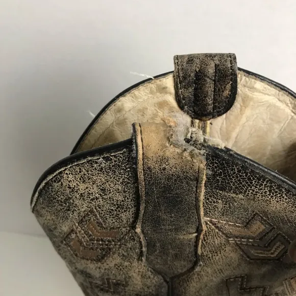 Circle G By Coral Arrowhead Brown Aztec Square Toe Western Boots Womens Sz 8