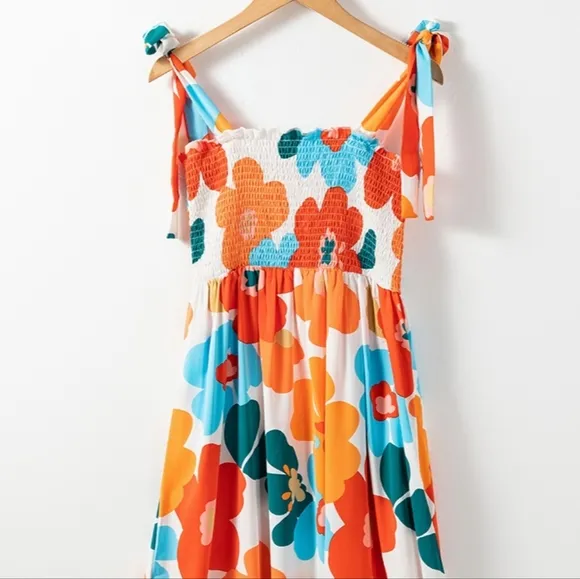 Citrus Bloom Smocked Dress