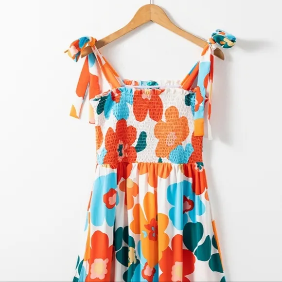 Citrus Bloom Smocked Dress