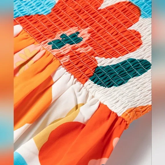 Citrus Bloom Smocked Dress