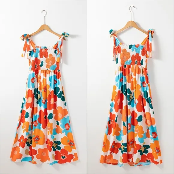 Citrus Bloom Smocked Dress