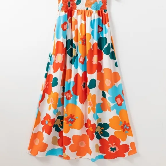 Citrus Bloom Smocked Dress