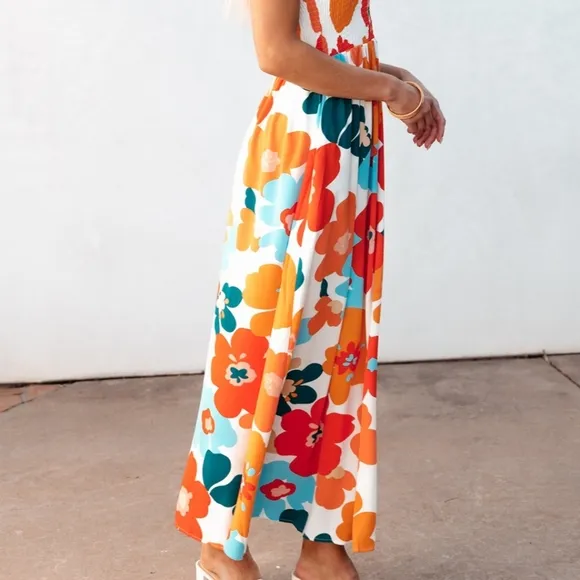 Citrus Bloom Smocked Dress