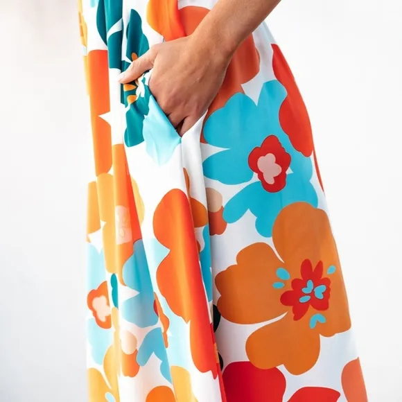 Citrus Bloom Smocked Dress