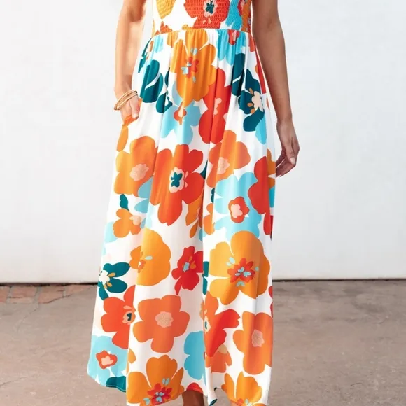 Citrus Bloom Smocked Dress