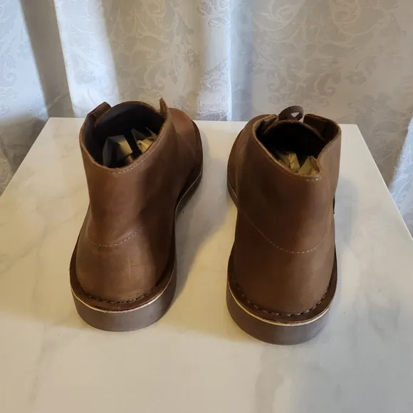 Clarks Bushacre 2 Men's Leather Boots Size 12m, Beeswax Brown