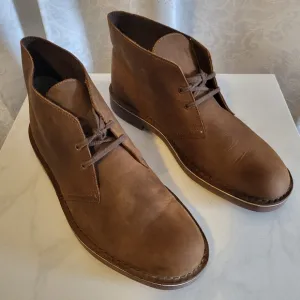 Clarks Bushacre 2 Men's Leather Boots Size 12m, Beeswax Brown