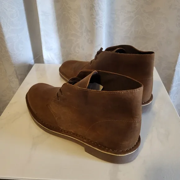 Clarks Bushacre 2 Men's Leather Boots Size 12m, Beeswax Brown