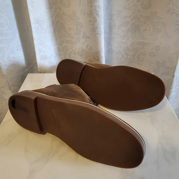 Clarks Bushacre 2 Men's Leather Boots Size 12m, Beeswax Brown