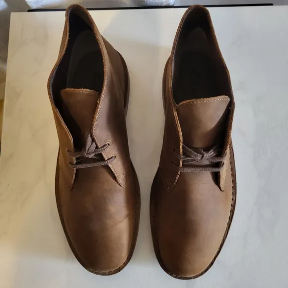 Clarks Bushacre 2 Men's Leather Boots Size 12m, Beeswax Brown