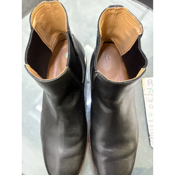 Clarks Clarkdale Gobi $150 Men's Chelsea Boots Size 8 M Leather Black
