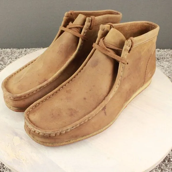 Clarks Originals Wallabee Chukka Boots Mens 11.5 Maple Suede Tan Gum Soles