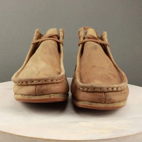 Clarks Originals Wallabee Chukka Boots Mens 11.5 Maple Suede Tan Gum Soles