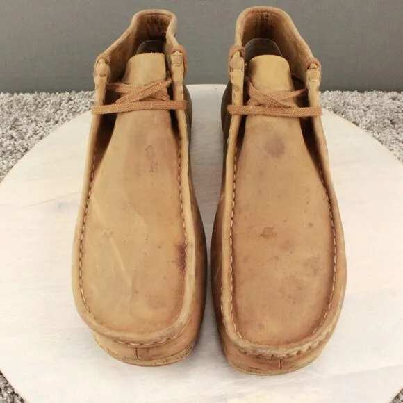 Clarks Originals Wallabee Chukka Boots Mens 11.5 Maple Suede Tan Gum Soles