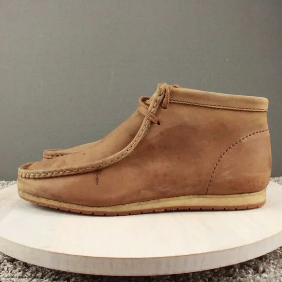 Clarks Originals Wallabee Chukka Boots Mens 11.5 Maple Suede Tan Gum Soles