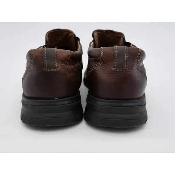 Clarks Shoes Mens 11.5 Brown Leather Slip On Loafer Split Toe Comfort Casual