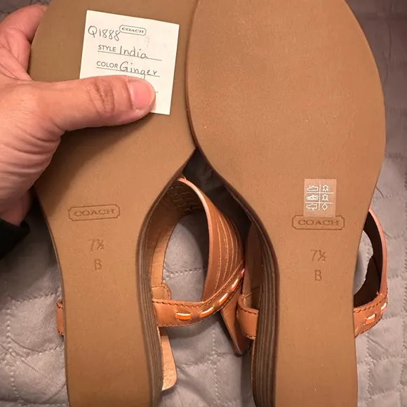 Coach Brown and Orange Gladiator Sandals