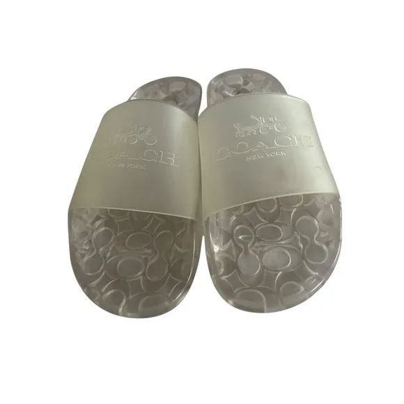 Coach Clear Slide Sandals Women Size 10