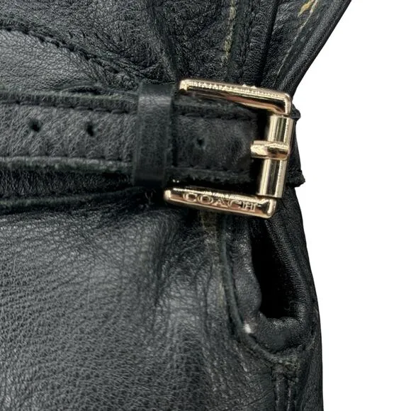 Coach Palmera OTK Leather Boot Women's SZ 10 Black Over the Knee RESOLED Crepe