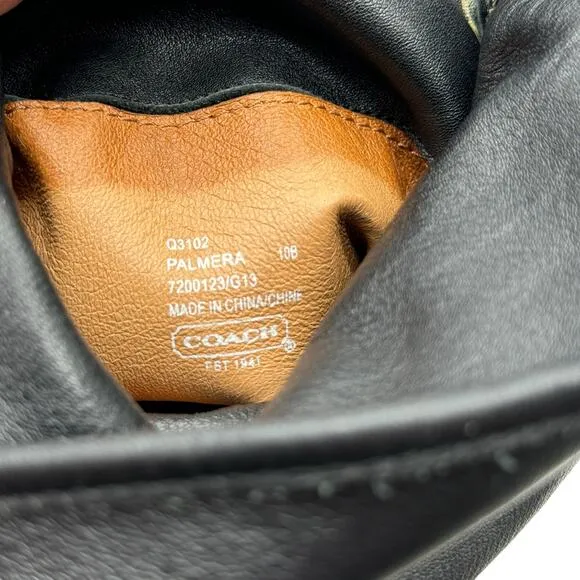 Coach Palmera OTK Leather Boot Women's SZ 10 Black Over the Knee RESOLED Crepe