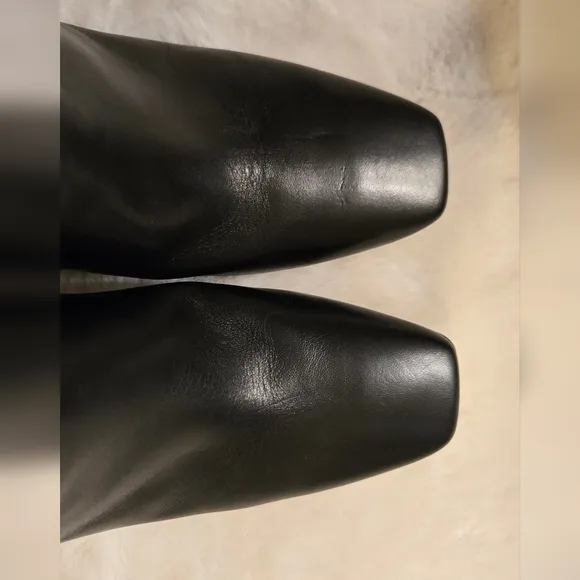 Coach Tessa Leather Black Heeled Boots Size 7.5 B  Style G5321 With Box