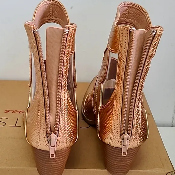 Coconut By Matisse Anthem Bronze Snake Formal Boots Size 7.5 M NWB
