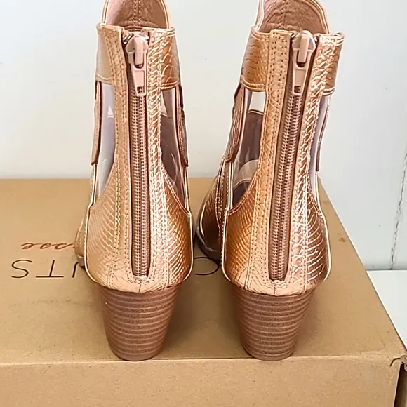 Coconut By Matisse Anthem Bronze Snake Formal Boots Size 7.5 M NWB