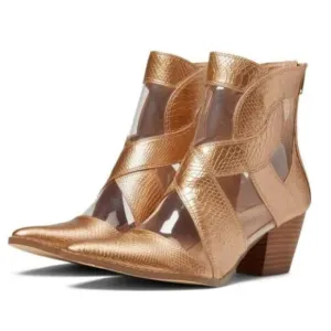 Coconut By Matisse Anthem Bronze Snake Formal Boots Size 7.5 M NWB