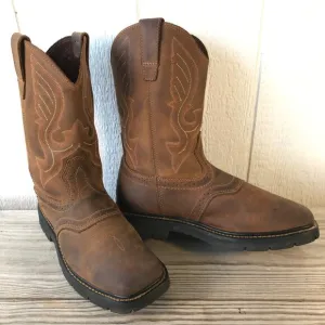 Cody James Mens Brown Brogue Saddle Vamp Cowboy Western Work Boots 11 D C9MR8