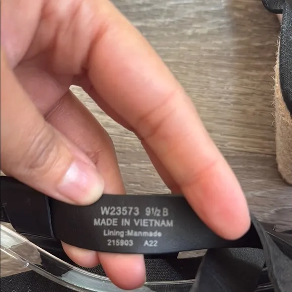 Cole Haan Black Wedge Sandals 9.5