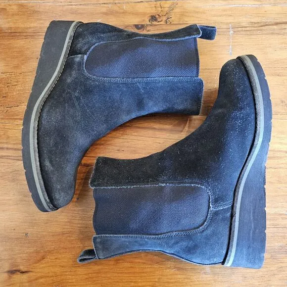 Cole Haan Booties Women’s 7B Shoe Black Johanna Wedge Chelsea Ankle Waterproof