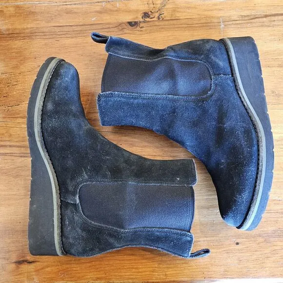 Cole Haan Booties Women’s 7B Shoe Black Johanna Wedge Chelsea Ankle Waterproof