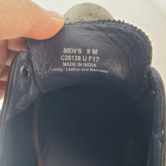 Cole Haan C26138 Dark Gray Leather Wingtip Lace-Up Oxford Shoes Men's US 9.5M