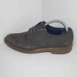 Cole Haan C26138 Dark Gray Leather Wingtip Lace-Up Oxford Shoes Men's US 9.5M
