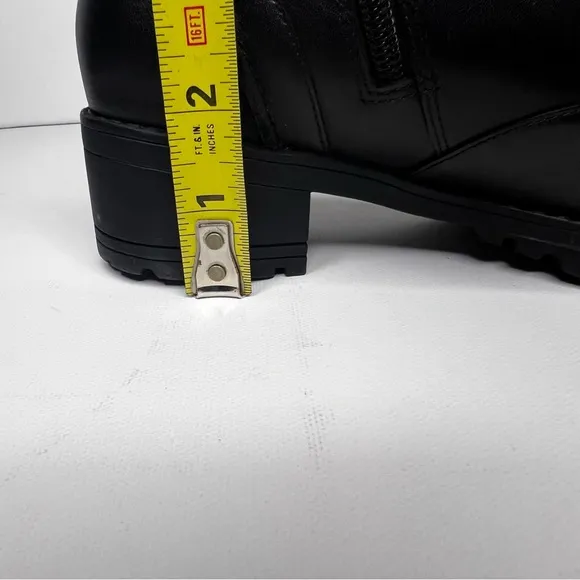 Cole Haan Camea Waterproof Combat Boots- Black Leather - Women’s Size 6B