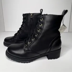Cole Haan Camea Waterproof Combat Boots- Black Leather - Women’s Size 6B