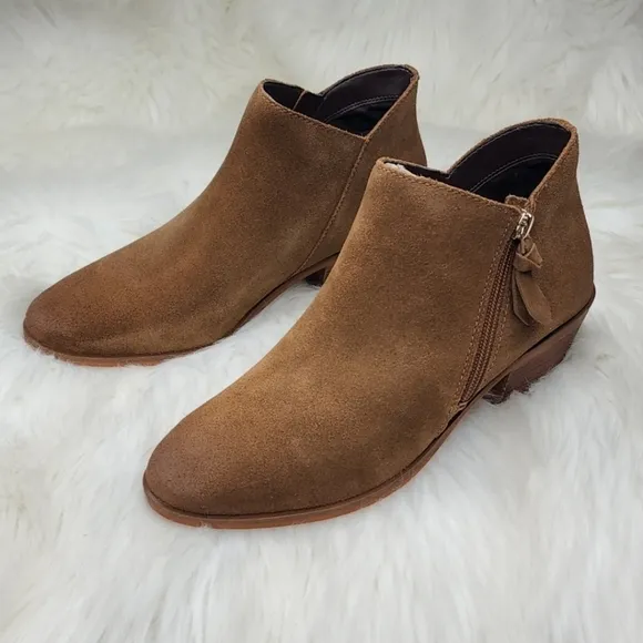 Cole Haan Gracy Bootie (45 mm) Earthen Agora Burnished Suede Boots
